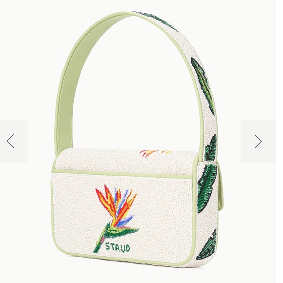 STAUD Tommy Beaded Bag Birds Of Paradise - Picture 10 of 15
